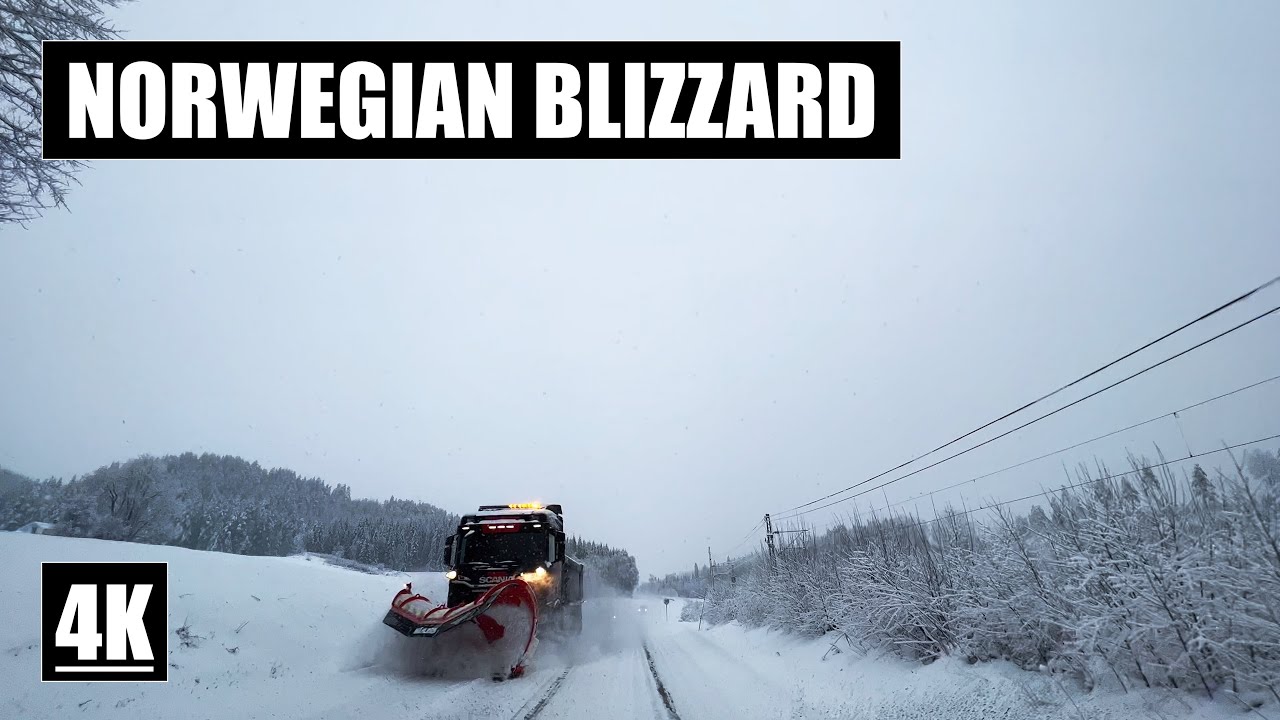 Driving Post Norwegian Blizzard | 4K