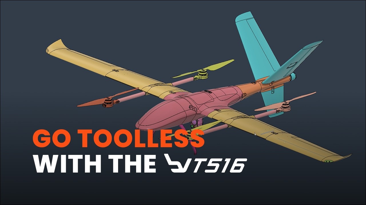 BVT516 (VTOne) | The Toolless Hybrid Long-range Fixed-wing VTOL UAV Drone for Rapid Deployment