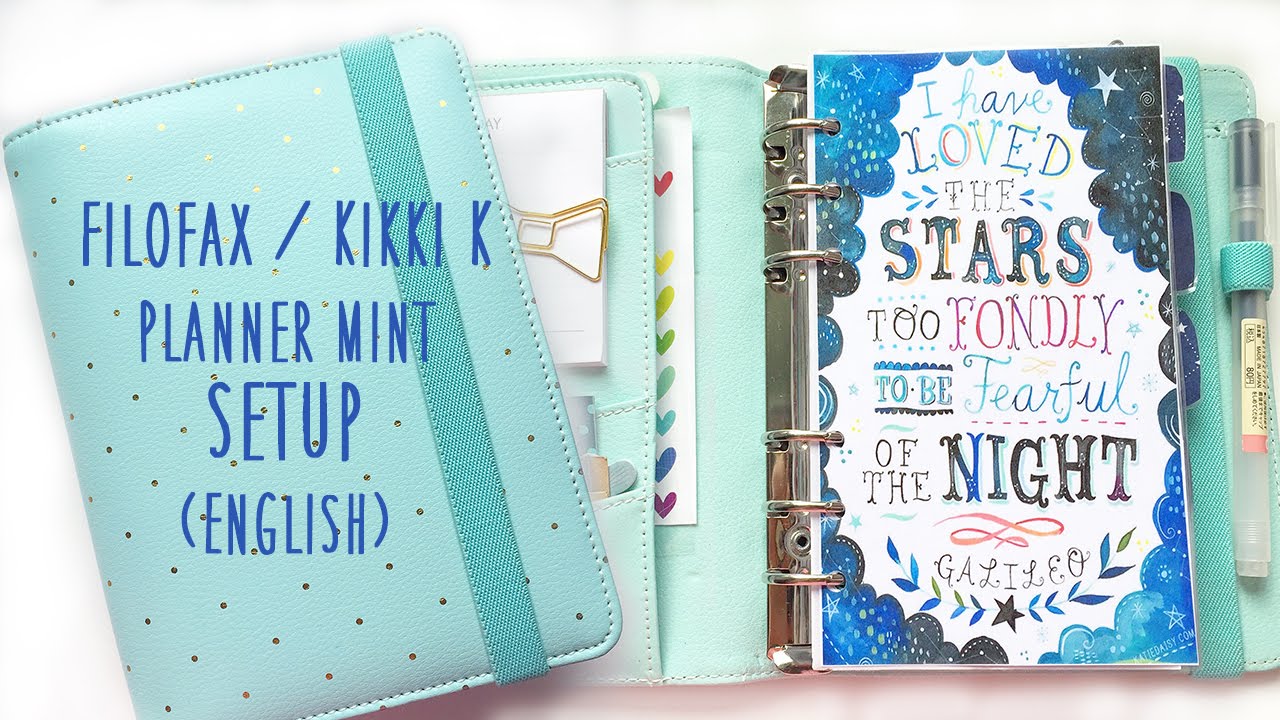 Filofax/ Kikki K Planner Mint Setup Video *English*
