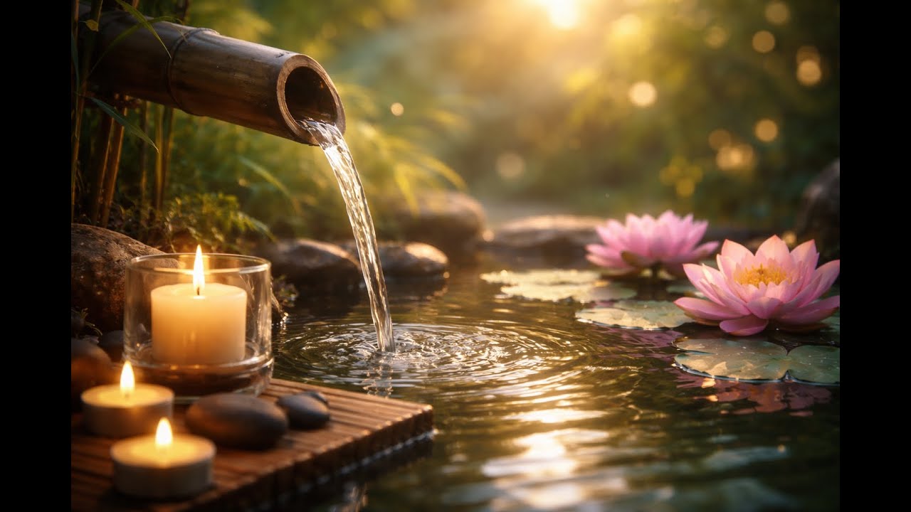 6 Hours Zen Water Fountain + Nature Ambience | Deep Relaxation for Yoga, Meditation & Sleep