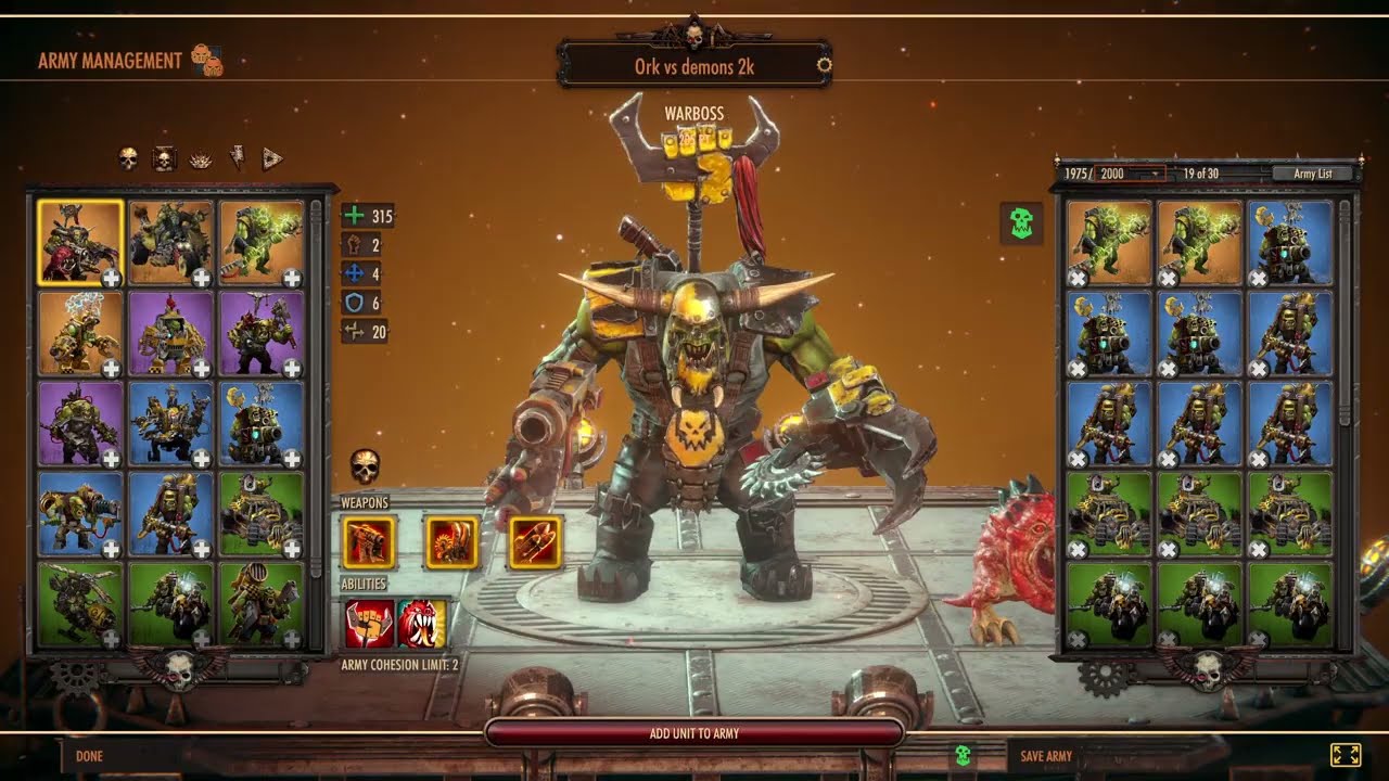 Руководство по созданию армии в Warhammer 40k Battlesector: Орки против демонов Хаоса