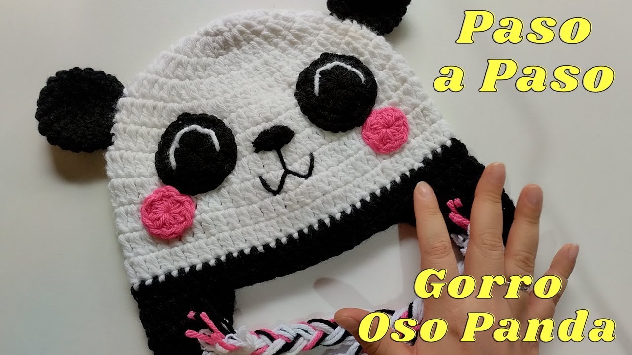 Como hacer un gorro de Oso Panda CROCHET tejido paso a paso