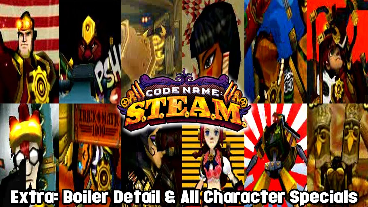 Code Name S.T.E.A.M. | Extra: Boiler Details & All Character Specials