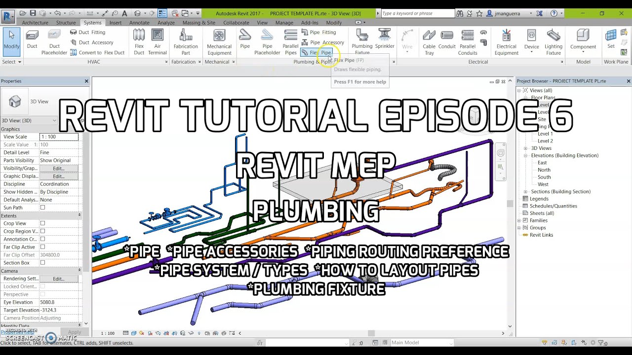 REVIT TUTORIAL PLUMBING (REVIT TAGALOG)