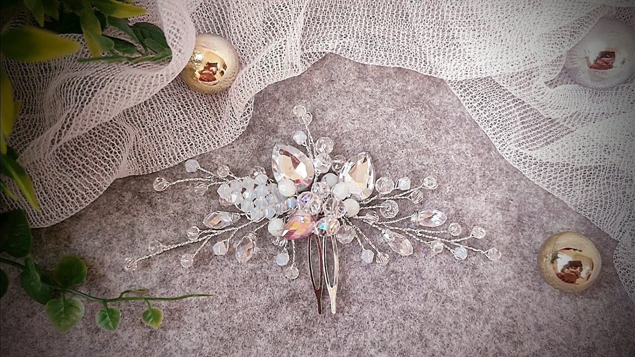 DIY/It's stunning. See the sparkle. How to make hairpins from decorative stones and crystals