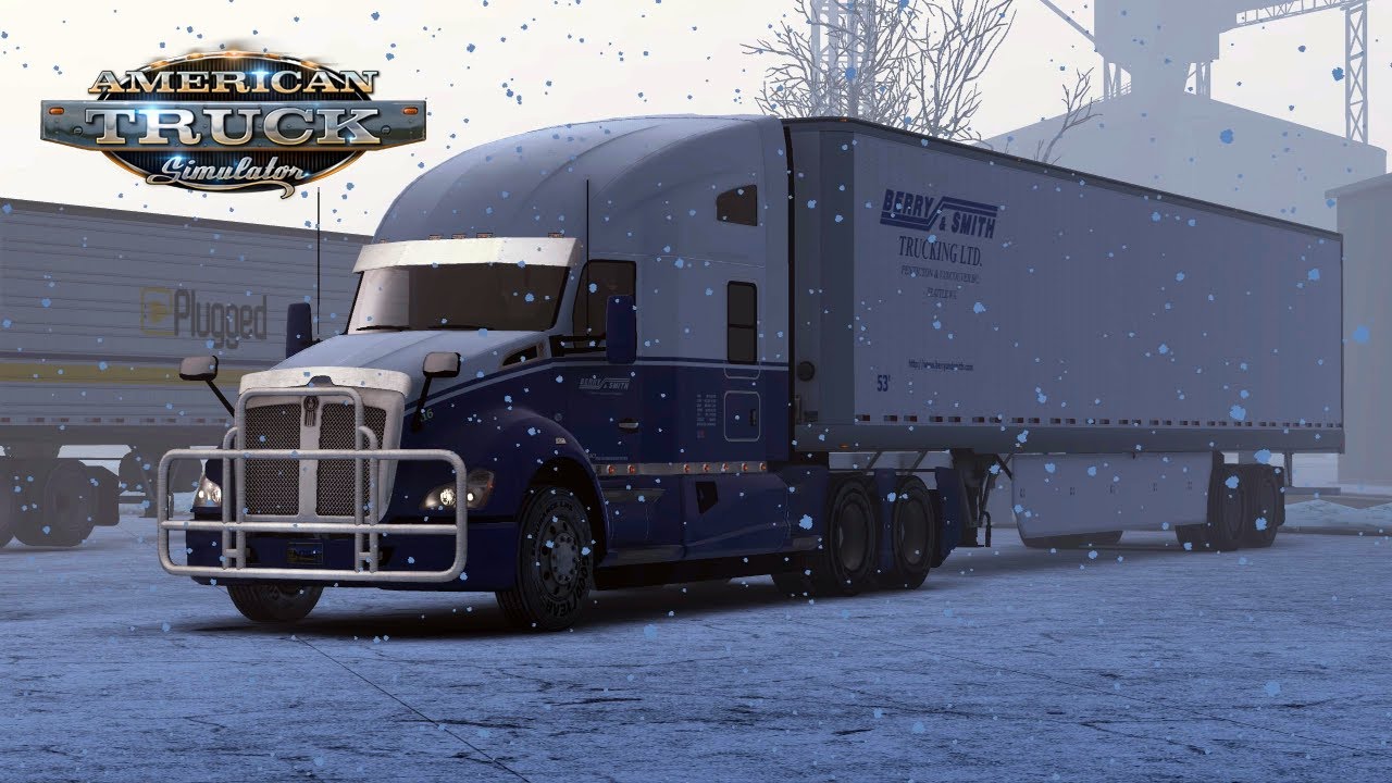 Доставка грузов в пещеры Спрингфилда во время снежной бури - American Truck Simulator