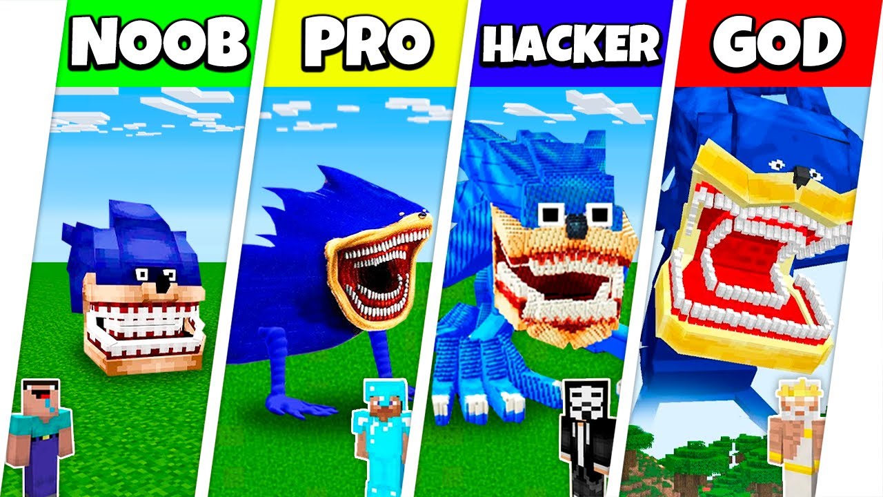 Minecraft Battle: NOOB vs PRO vs HACKER vs GOD: SHIN SONIC HOUSE BUILD CHALLENGE / Animation