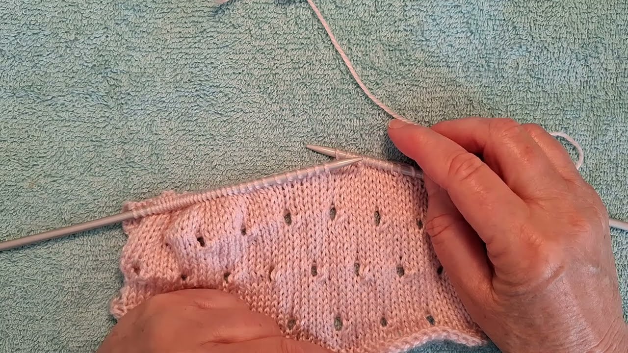Easy Tutorial. Basic Yarn Over For Knitting Lace Stitch.