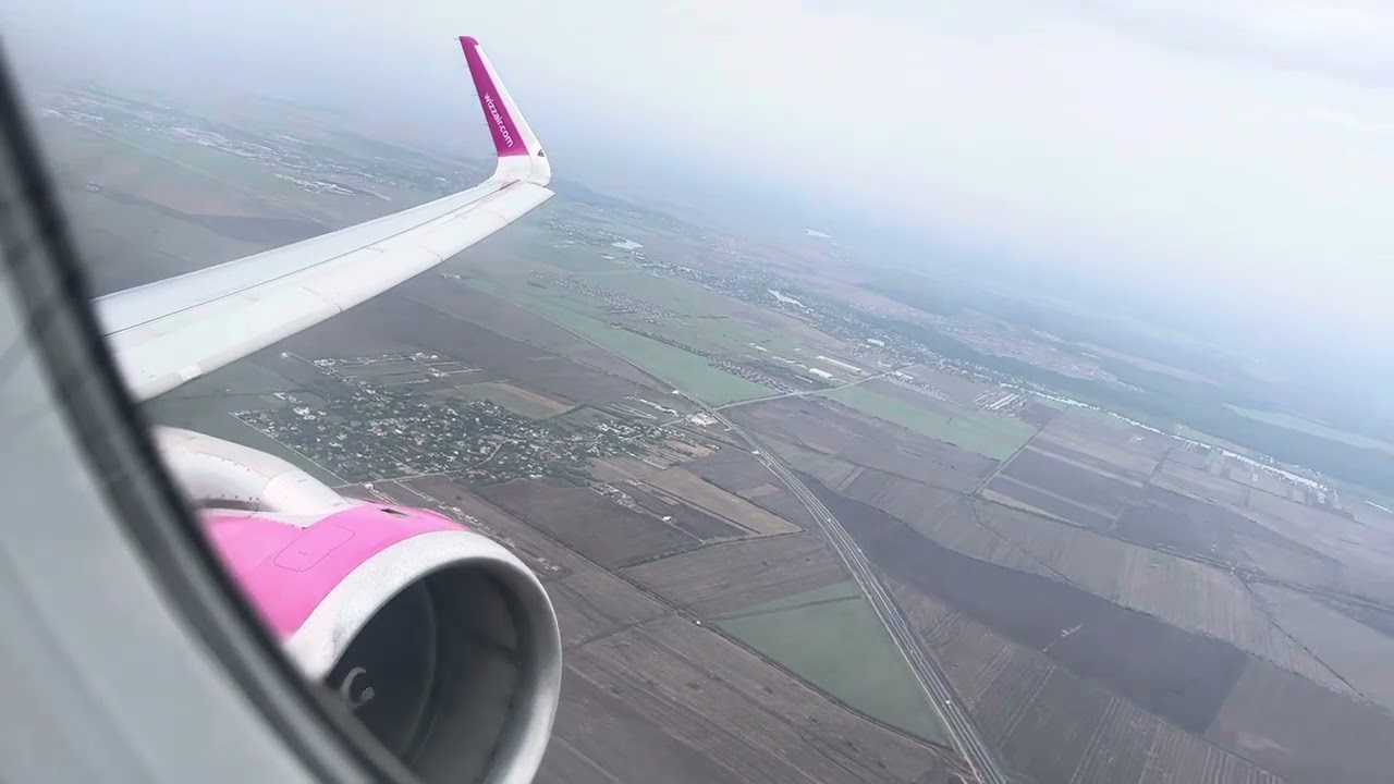 Wizz Air A321-200 Takeoff from Bucharest International Airport (OTP)