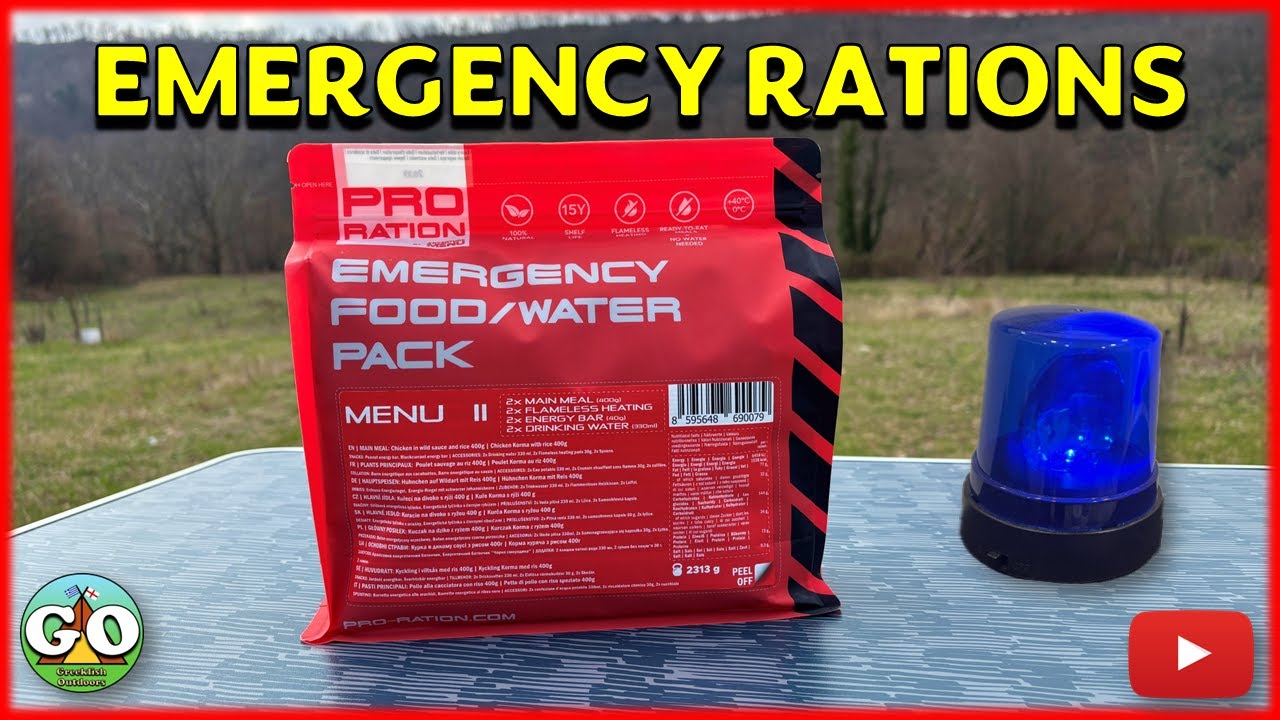 🇨🇿 Pro Ration Emergency Food & Water Ration (Menu 2) 🚨