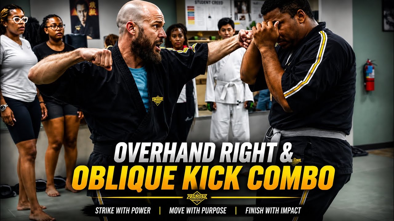 🔥 Overhand Right & Oblique Kick Combo: Unleash Kickboxing Dominance