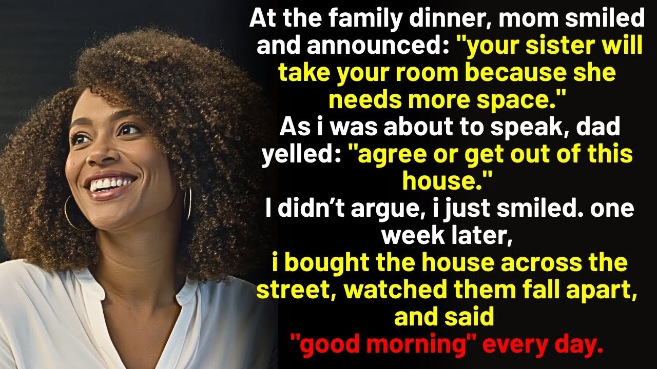At The Family Dinner, My Parents Yelled: ‘Give Up The Room Or Get Out Of This House…’ I Chose…
