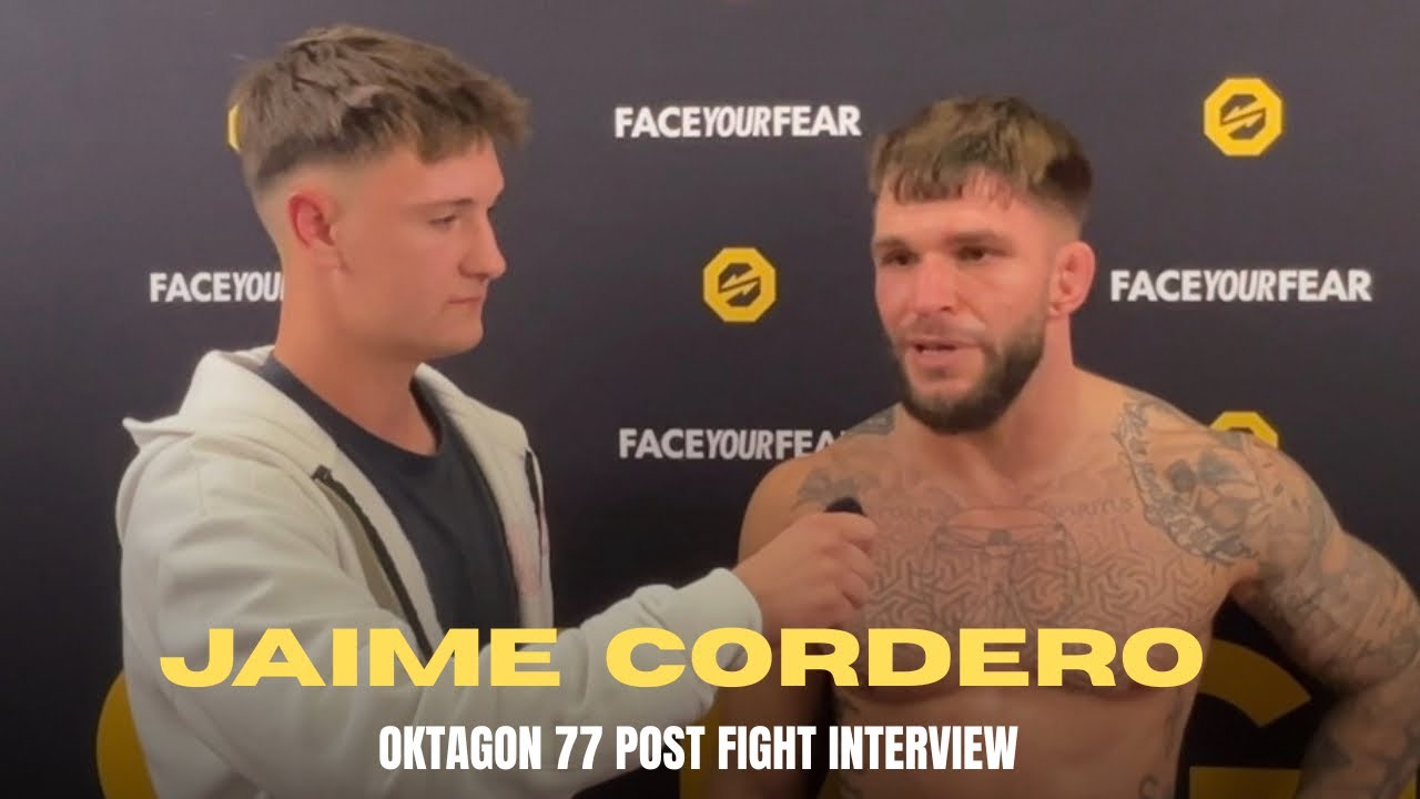 Jaime Cordero nach seinem 1st Round Finish bei OKTAGON 77 