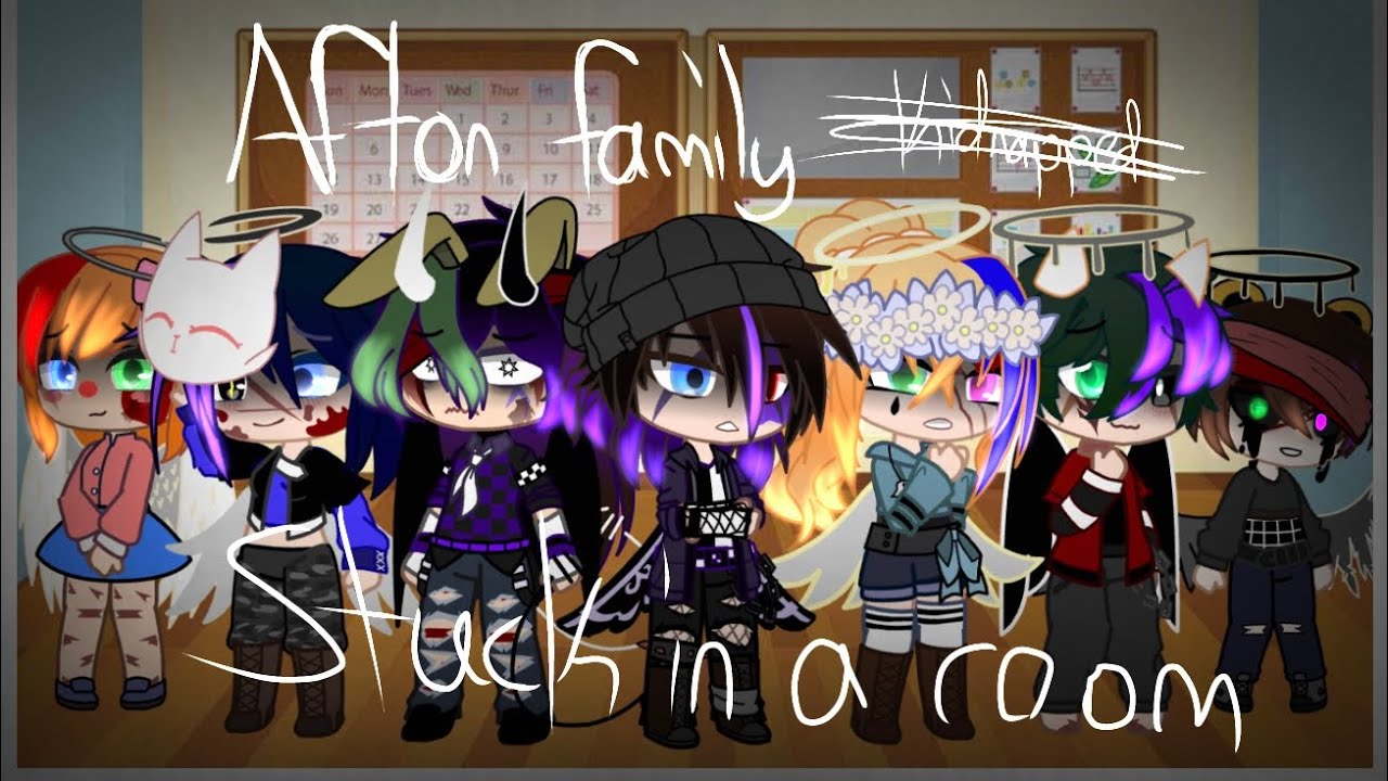 Afton family stuck in a room for 12 hours || Izuku and Marinette Afton || MY AU ||