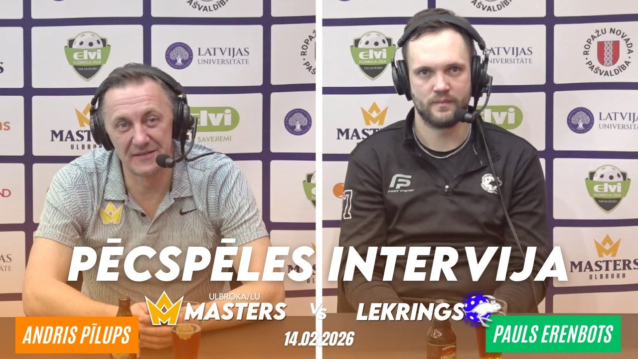 Elvi florbola līga vīriešiem: Masters Ulbroka/LU - Lekrings | Pēcspēles intervija