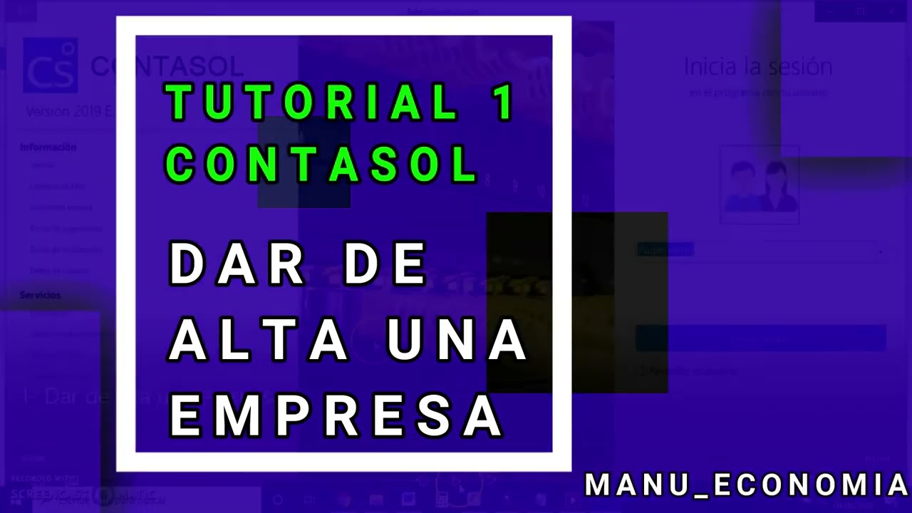 Contasol 1:  Dar de alta una empresa