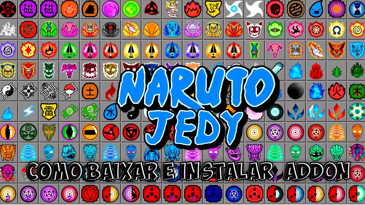 COMO BAIXAR E INSTALAR ADDON NARUTO JEDY BRUNINHO NO MINECRAFT PE NO CELULAR !!
