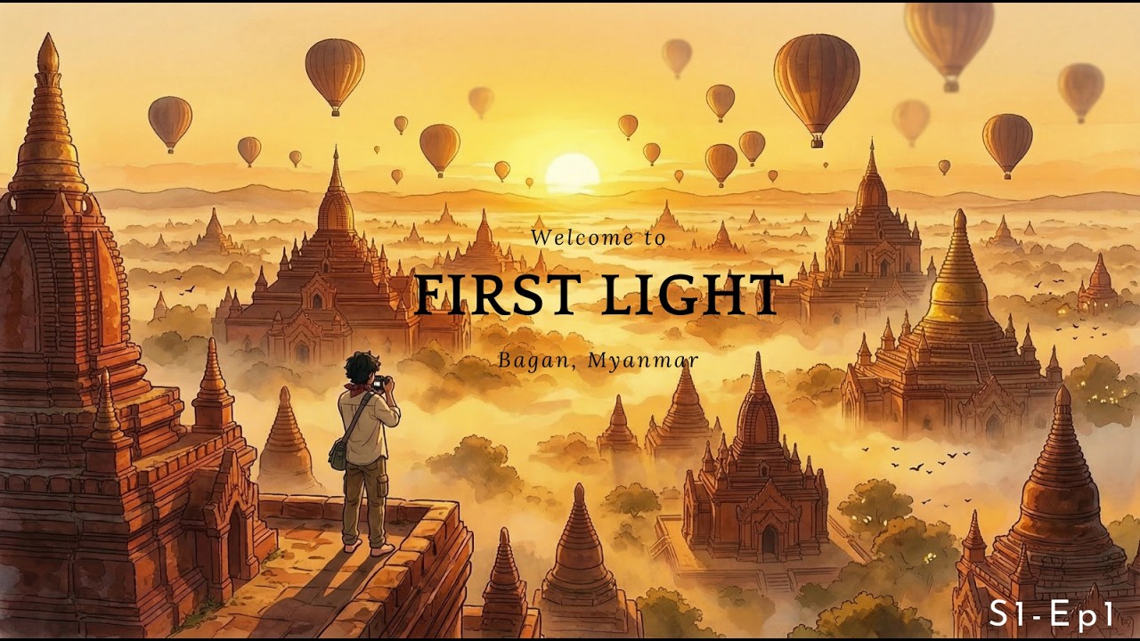 Ghibli Style Travel: First Light in Bagan | ASMR & Relaxing (No Talking) S1-Ep1