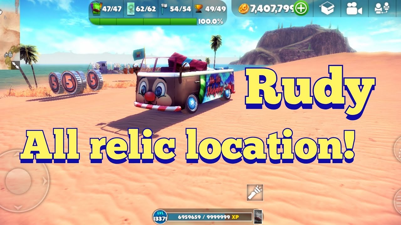 All relic location for rudy in the new Off The Road update 