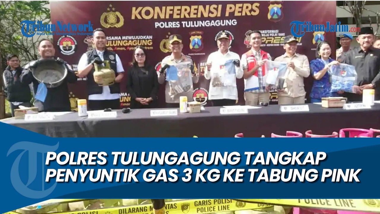 DIDUGA PENYEBAB ELPIJI SUBSIDI LANGKA, Polres Tulungagung tangkap Penyuntik Gas 3 Kg ke Tabung Pink