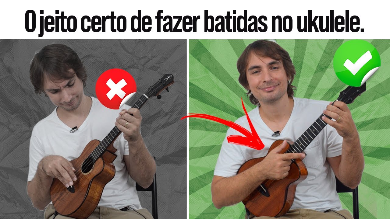 O jeito certo de fazer batidas no ukulele.