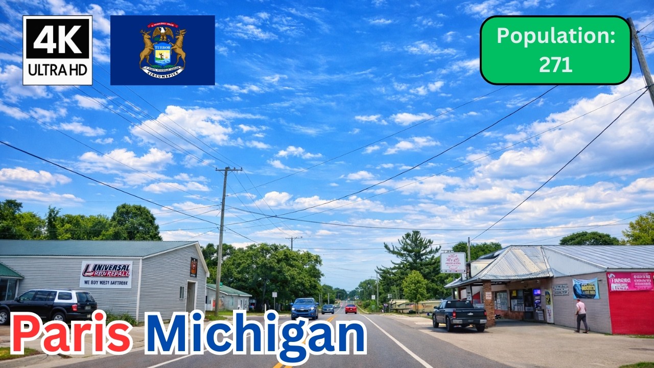 Driving Through Paris, Michigan 🚗 | Scenic Summer Small Town Drive