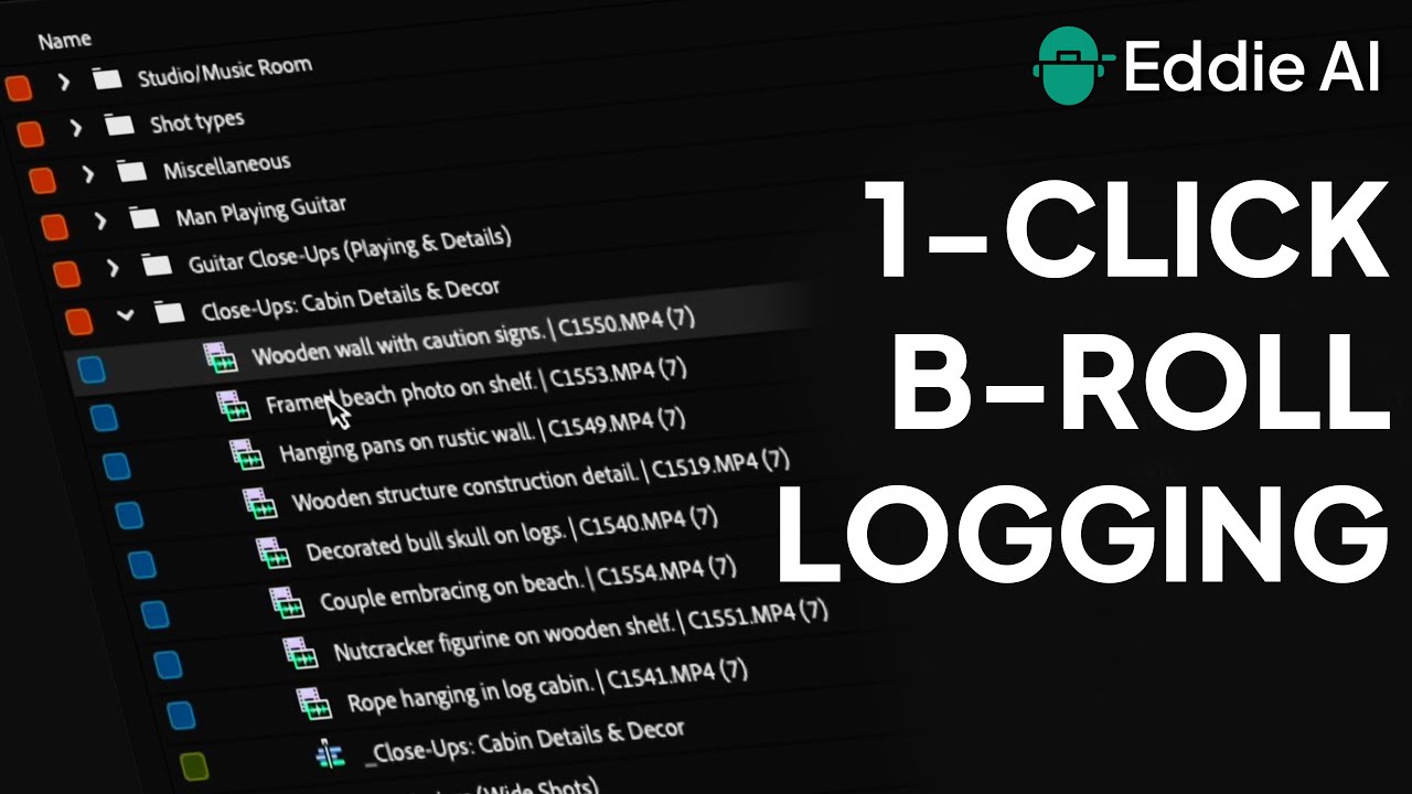 1-Click B-Roll Logging with AI | EddieU