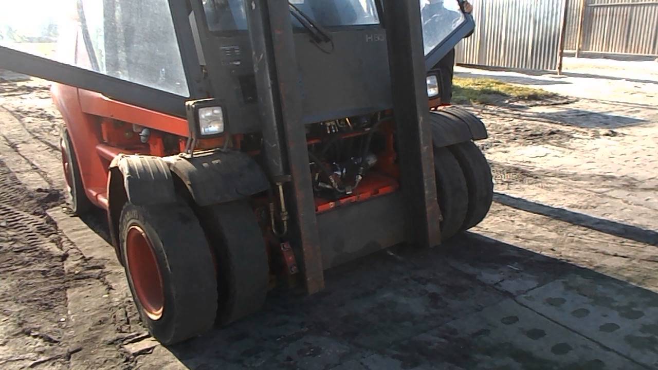Linde H80 D - wózek widłowy używany Linde z UDT po przeglądach