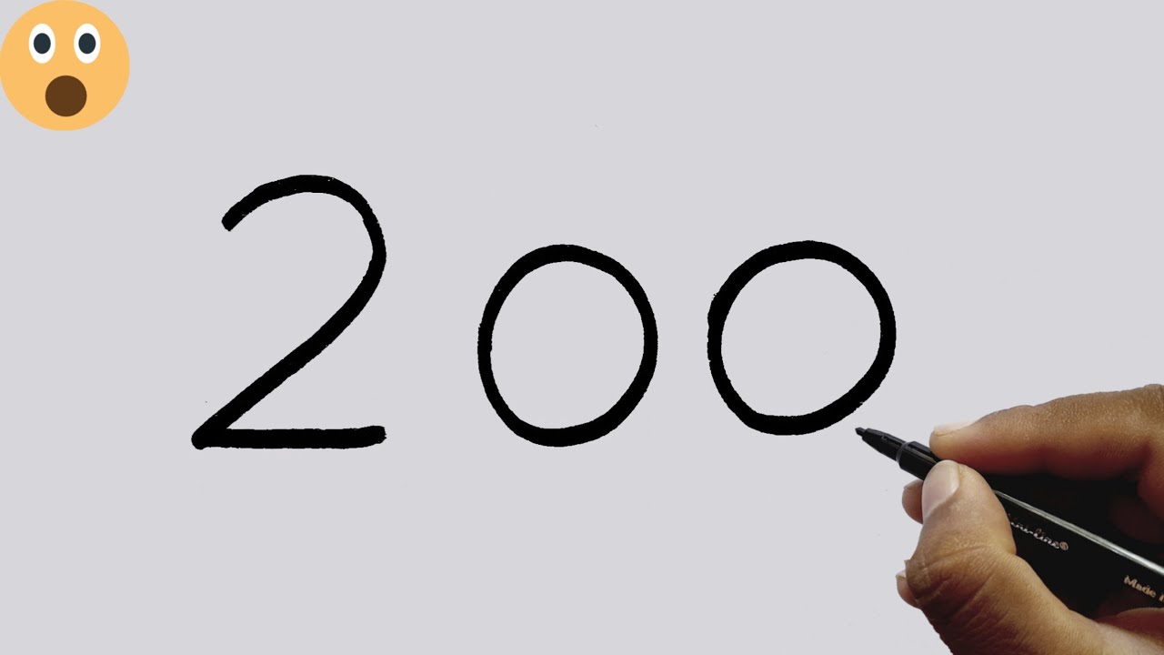 How To Draw Adorable Two Parrot From Number 200 In Just 10 Minutes | Step By Step Tutorial 