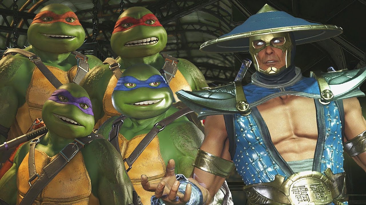 Injustice 2: TMNT Vs Raiden | All Intro/Interaction Dialogues & Clash Quotes + Super Moves