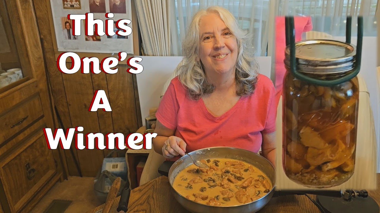 Canning Chicken and Mushrooms in Garlic Sauce in the Nesco Canner