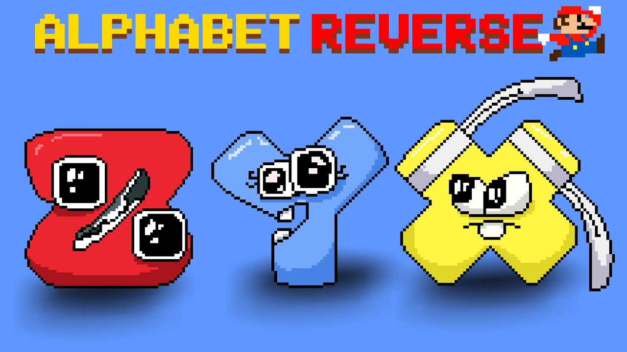 Alphabet Lore But It's Reverse (Z - A...) | Big trouble in Super Mario Bros 3 #2 | Game Animation