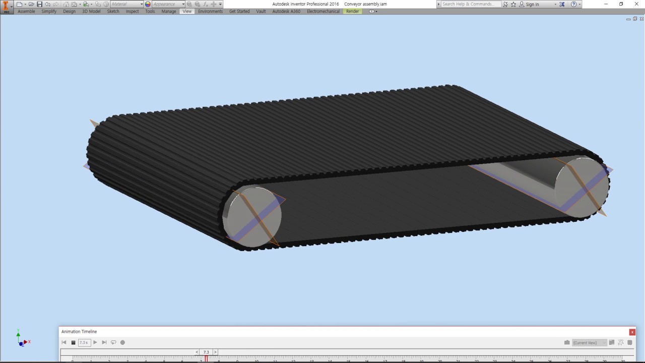 inventor conveyor belt drive