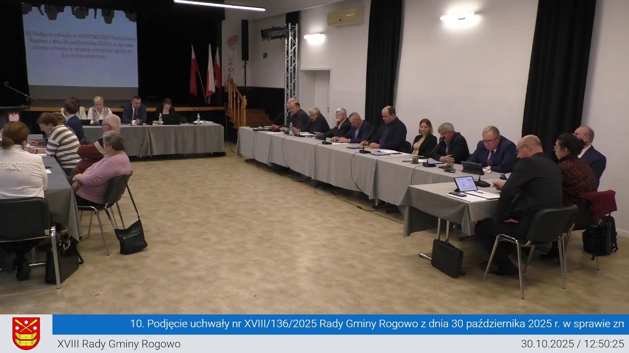 XVIII Sesja Rady Gminy Rogowo z dnia 30 października 2025 r.