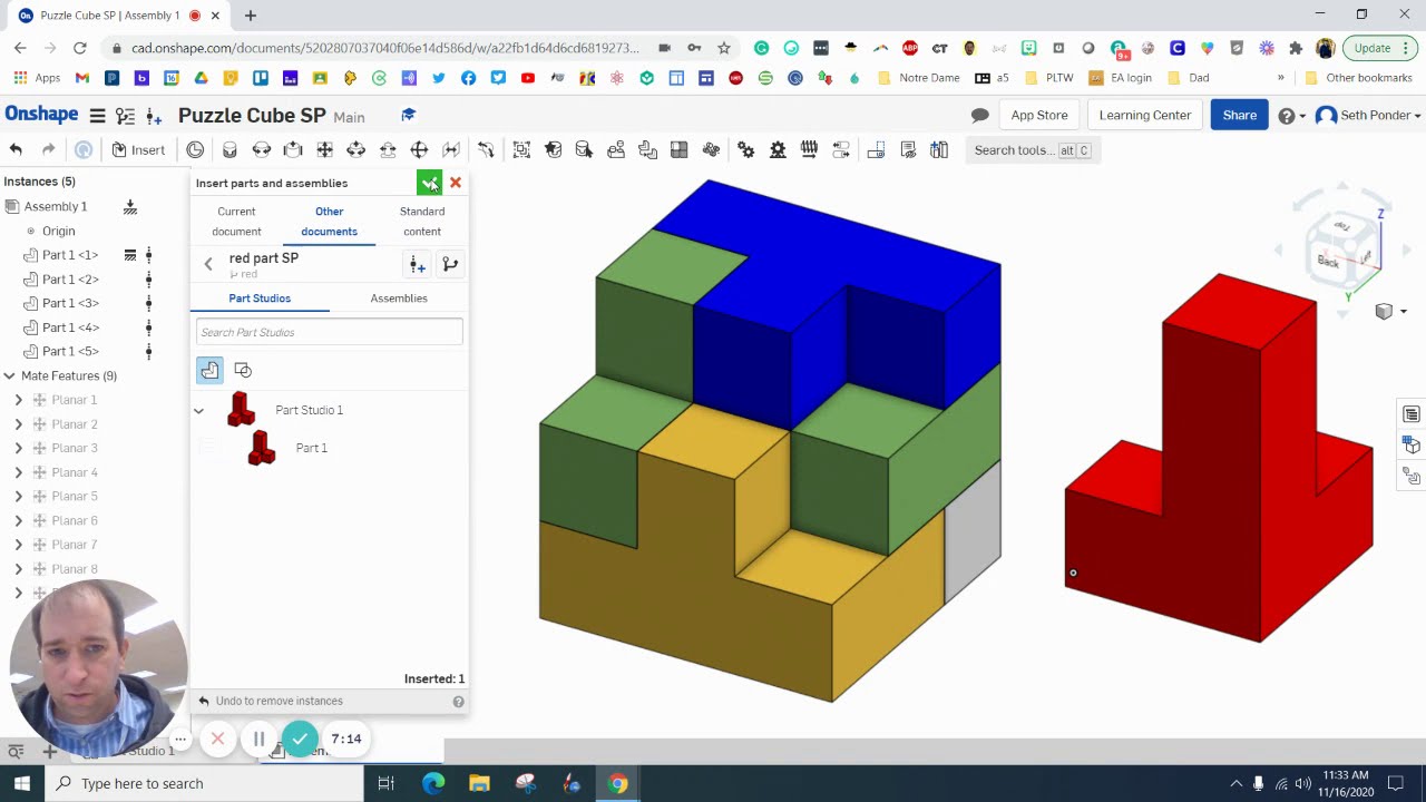 Assemble Puzzle Cube with OnShape
