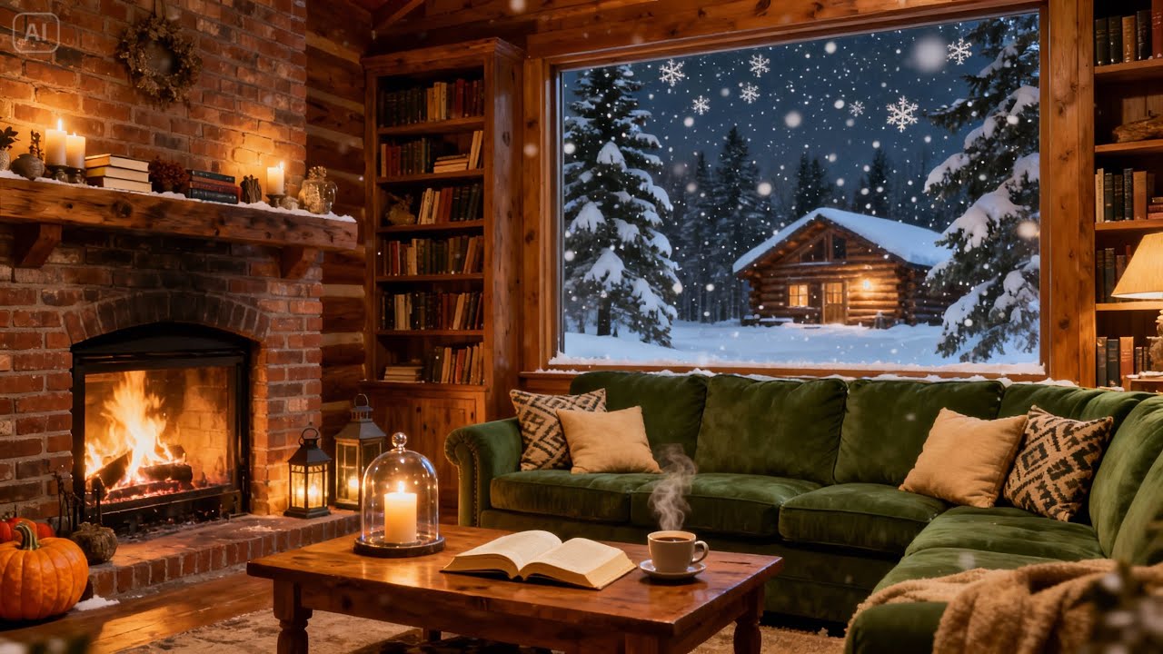 Cozy Smooth Jazz ⛄ Relaxing Winter Coffee Shop Ambience & Soft Piano Mood Music
