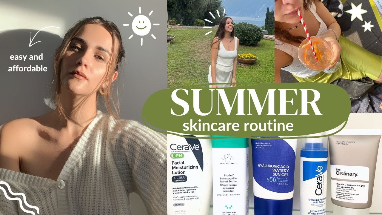 My summer skincare routine for glowy skin 🔆  really affordable and easy