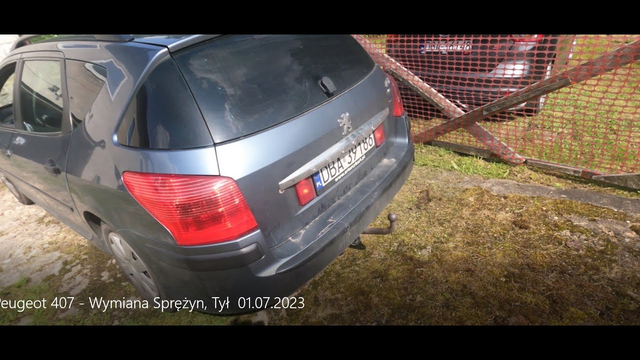 🚗 Peugeot 407 👉  Wymiana Sprężyn | Tył 👨‍🔧
