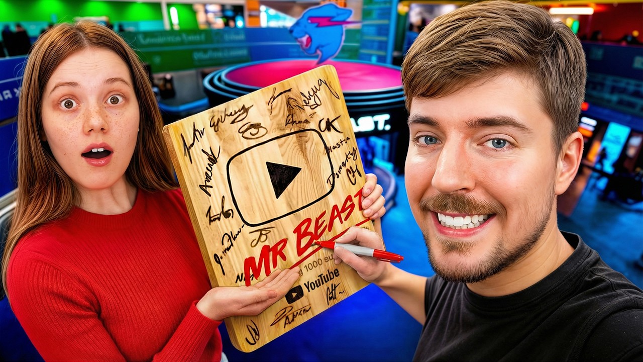 Подпишет ли MrBeast нашу деревянную YouTube Play Button?