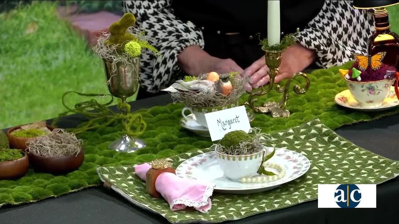 Moss adds a fresh touch to your table decor