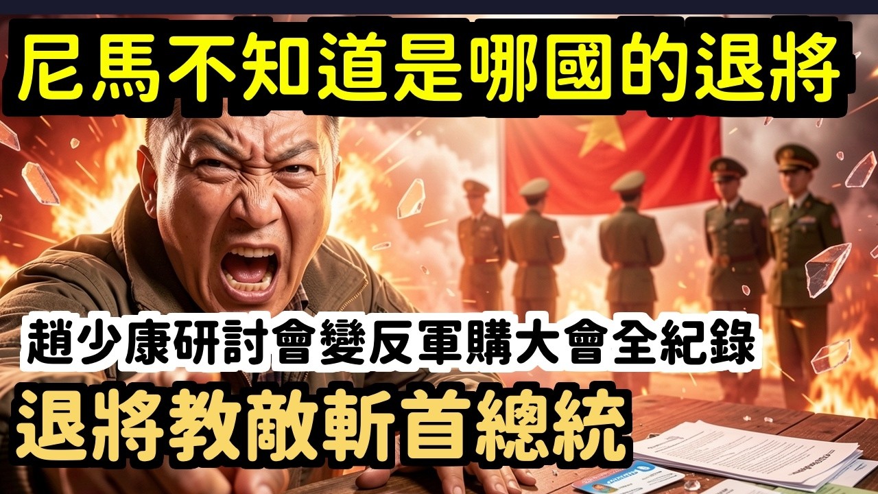 炸裂退將喊斬首總統容易軍購不如補健保養你們不如把錢丟水溝還有咚一聲 | 馬一峰