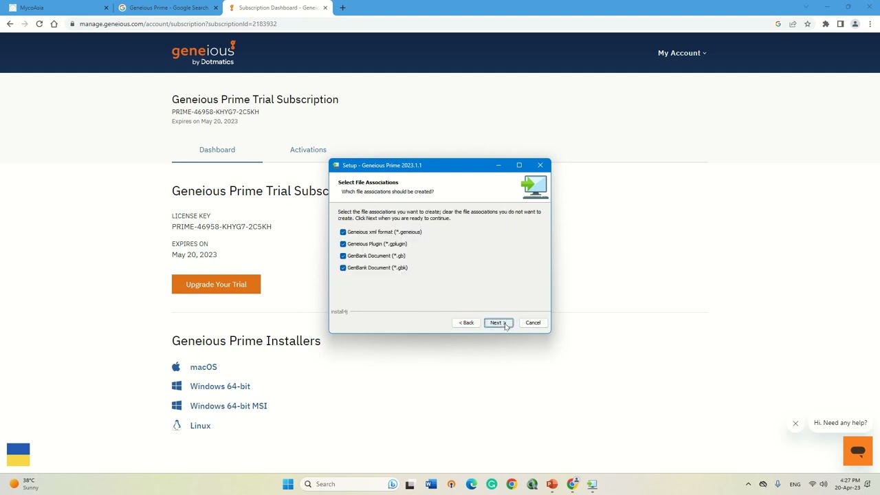 How to download and install Geneious Prime software, Dr. Belle Damodara Shenoy, MycoAsia