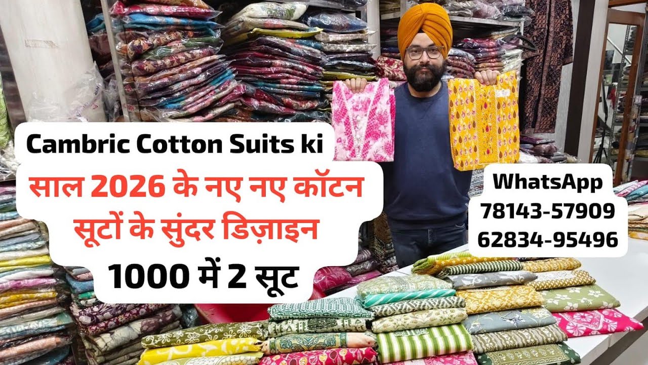 कॉटन के सुंदर सूट नए डिजाइन सिर्फ * ₹1000 में 2 सूट * Beautiful Cotton Suits #order #6283495496
