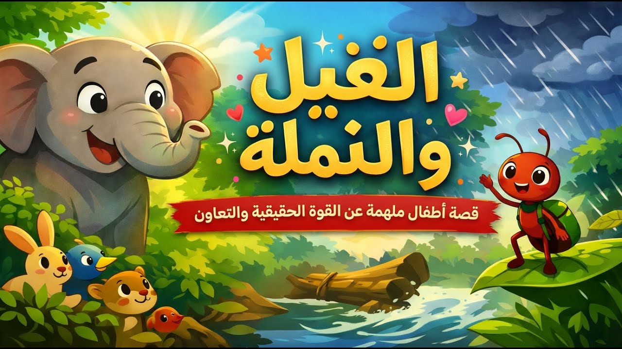 الفيل والنملة | قصة أطفال ملهمة عن القوة الحقيقية والتعاون 🐘🐜