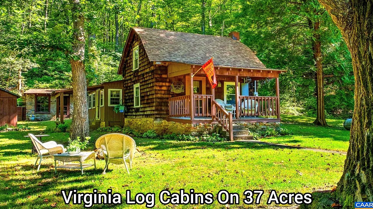 Virginia Log Cabins On 37 Acres | VA Real Estate | BnB Log Cabins Potential |Virginia Picnics Cabins
