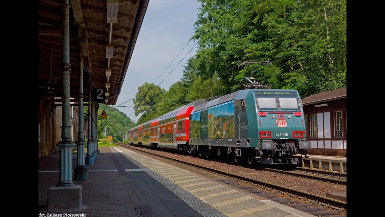 [DB Regio] 4 pociągi regio linii S1: Sch&ouml;na - Mei&szlig;en Triebischtal na stacji Krippen