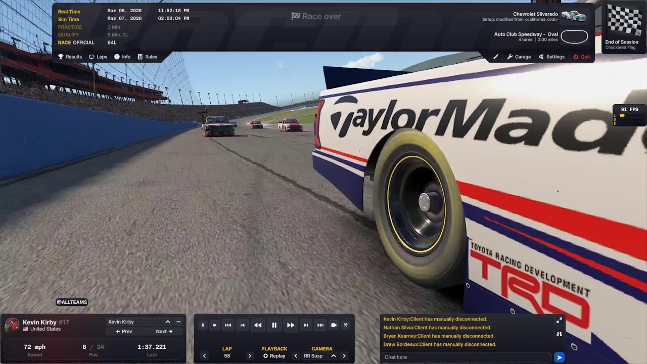 iRacing Test Steream