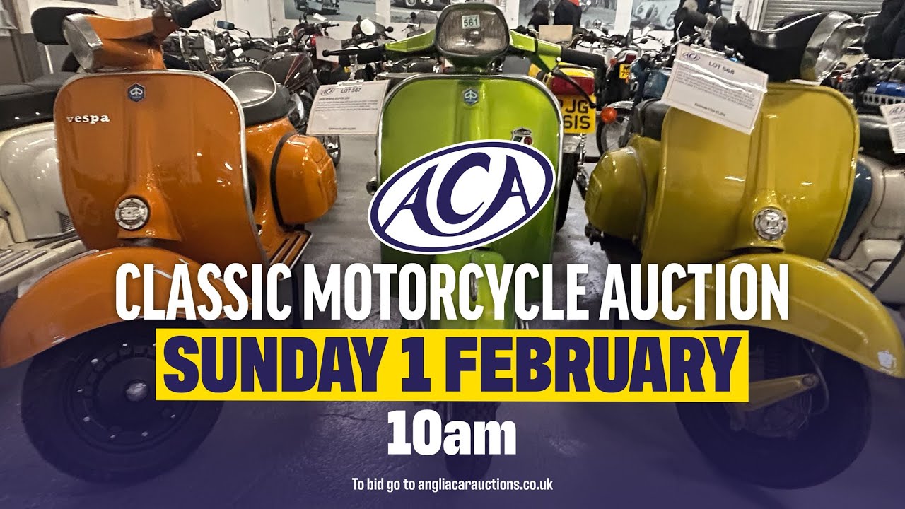 LIVE CLASSIC MOTORCYCLE AUCTION! Anglia Car Auctions January 2026 sale