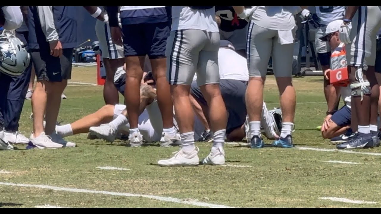 Breaking: Cowboys TE Jake Ferguson hurt on this play.