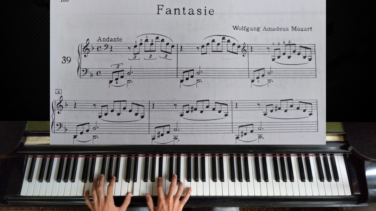Mozart - Fantasia in D minor K. 397 (with Sheet Music) | C. Bechstein